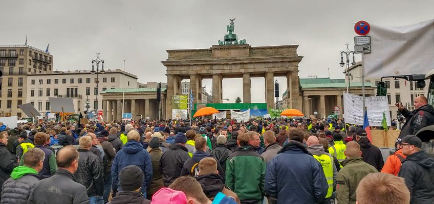 Kundgebung vor dem Brandenburger Tor am 26. November 2019.